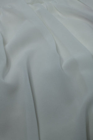 Q2 Women's Blouse White Chiffon Top With Ruche Design