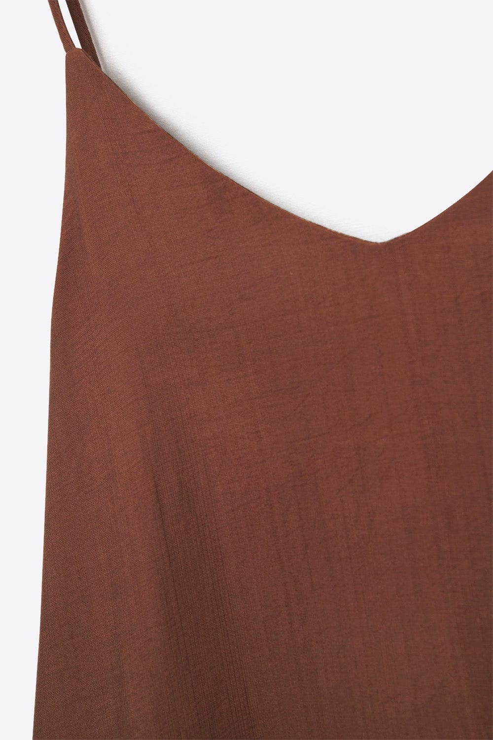 Q2 Women's Dress Flowy Spaghetti Strap Maxi Brown Dress