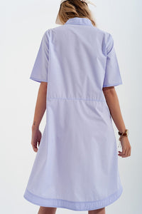 Q2 Women's Dress High-Low Dress with Empire Waistline in Lilac