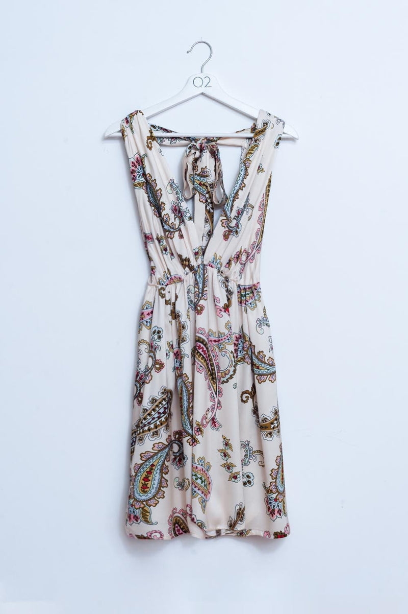 Q2 Women's Dress Mini Sundress in Paisley Floral