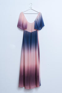 Q2 Women's Dress One Size / Beige / China Ombre Sweetheart Maxi Dress in Beige