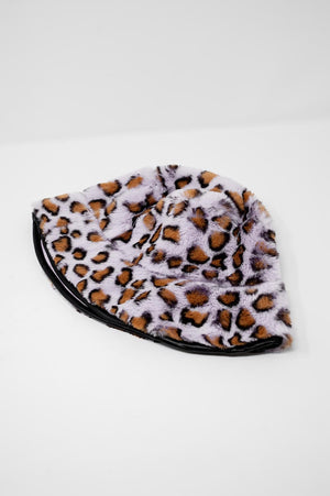 Q2 Women's Hat One Size / Purple / China Purple Bucket Hat in Animal Print