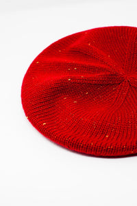 Q2 Women's Hat One Size / Red / China Wool Beret in Red