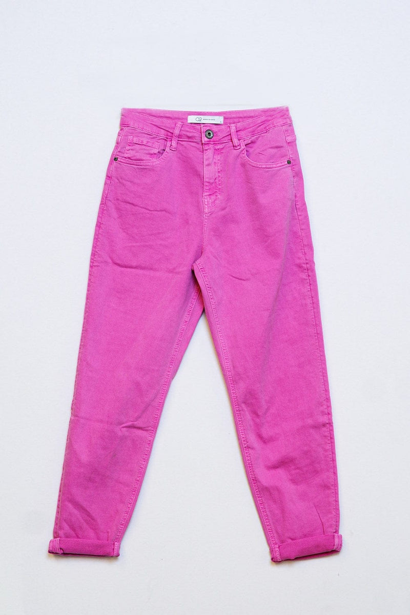 Q2 Women's Jean Ankle Skinny Basic Jeans In Pink