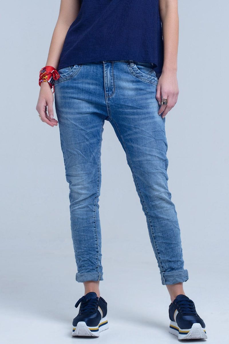 Q2 Women's Jean Boyfriend jean