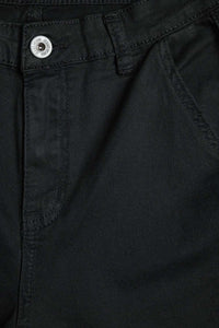 Q2 Women's Jean Comfy Stretcy Black Flared Pants