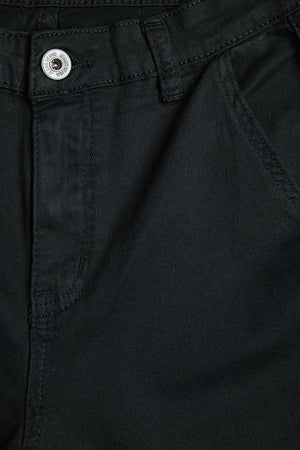 Q2 Women's Jean Comfy Stretcy Black Flared Pants