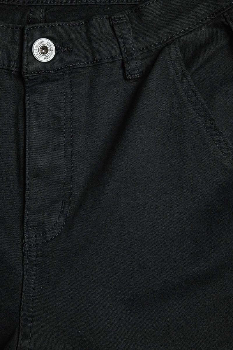 Q2 Women's Jean Comfy Stretcy Black Flared Pants