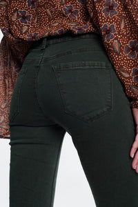 Q2 Women's Jean High Waist Skinny Jeans in Khaki