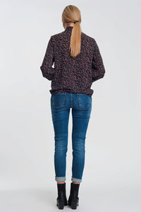 Q2 Women's Jean High Waisted Skinny Jeans in Dark Wash