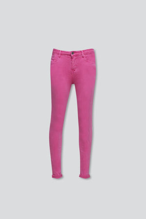 Q2 Women's Jean High Waisted Skinny Jeans in Fuchsia