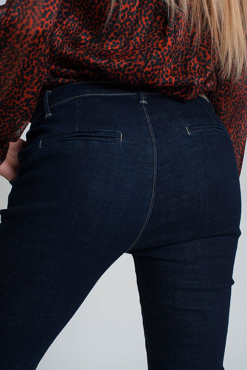 Q2 Women's Jean Jeans Skinny Cut Chino Style
