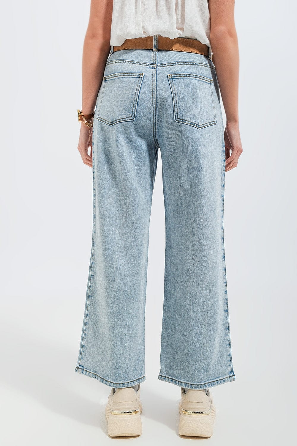 Q2 Women's Jean Jeans with Star Print
