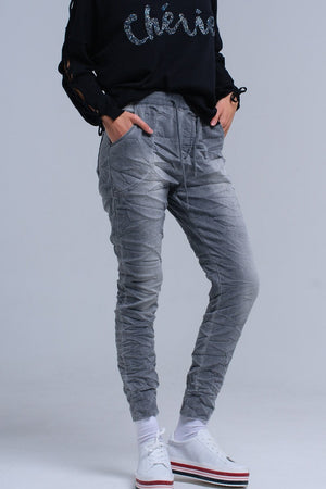 Q2 Women's Jean Jogger gray jeans