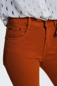 Q2 Women's Jean Skinny Jeans in Orange