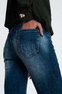 Q2 Women's Jean Slim Fit Jeans in Light Aged