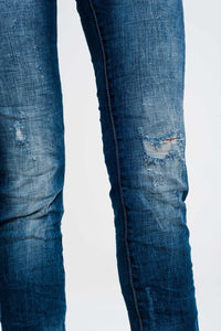 Q2 Women's Jean Slim Fit Jeans in Light Aged