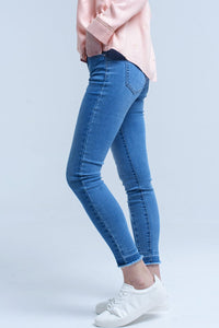 Q2 Women's Jean Two tone denim jean