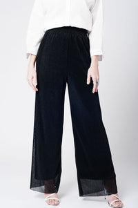 Q2 Women's Pants & Trousers Black cheesecloth pants