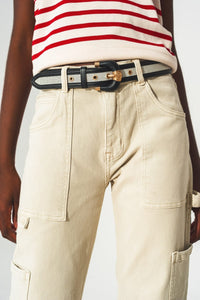 Q2 Women's Pants & Trousers Cargo Pants in Beige