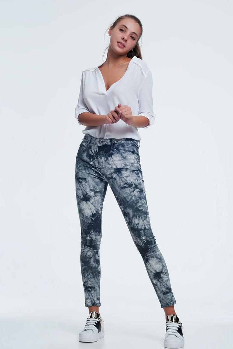 Q2 Women's Pants & Trousers Gray Tinted Slim Pants