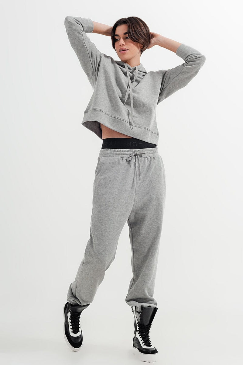 Q2 Women's Pants & Trousers Jogger in Light Gray Heather