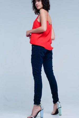 Q2 Women's Pants & Trousers Original Boyfriend Jeans in Navy