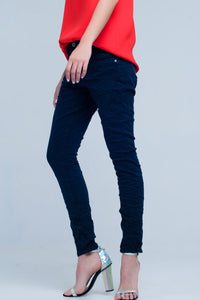 Q2 Women's Pants & Trousers Original Boyfriend Jeans in Navy