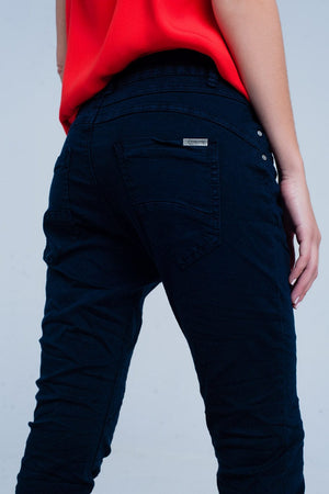 Q2 Women's Pants & Trousers Original Boyfriend Jeans in Navy