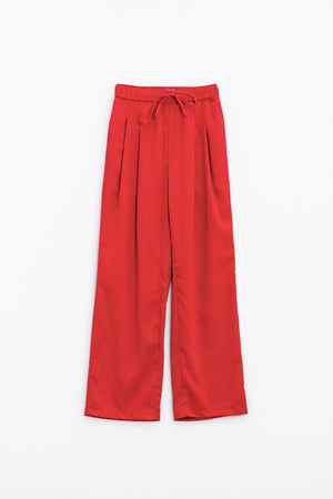 Q2 Women's Pants & Trousers Pants In Coral With Front Pockets And Drawstring Closing