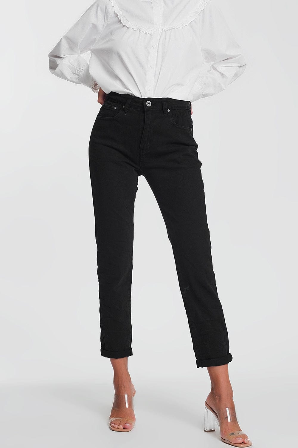 High Waisted Jeans in Black