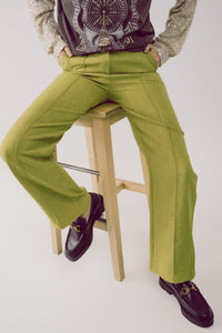 Q2 Women's Pants & Trousers Straight Leg Tailored Pants in Green