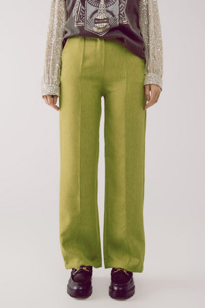 Q2 Women's Pants & Trousers Straight Leg Tailored Pants in Green