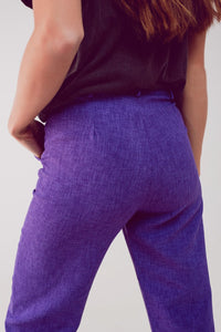 Q2 Women's Pants & Trousers Straight Leg Tailored Pants in Purple