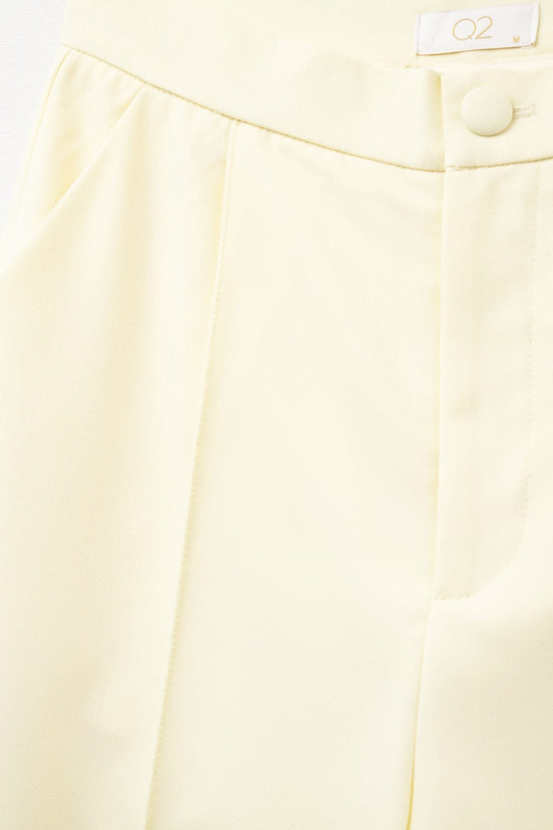Q2 Women's Pants & Trousers Wide Leg Tailored Pants In Yellow
