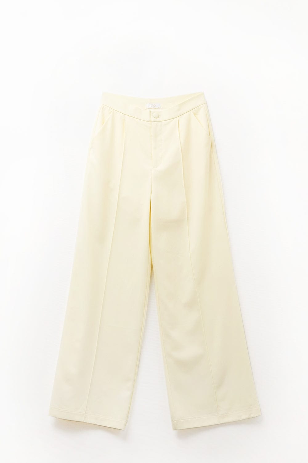 Q2 Women's Pants & Trousers Wide Leg Tailored Pants In Yellow