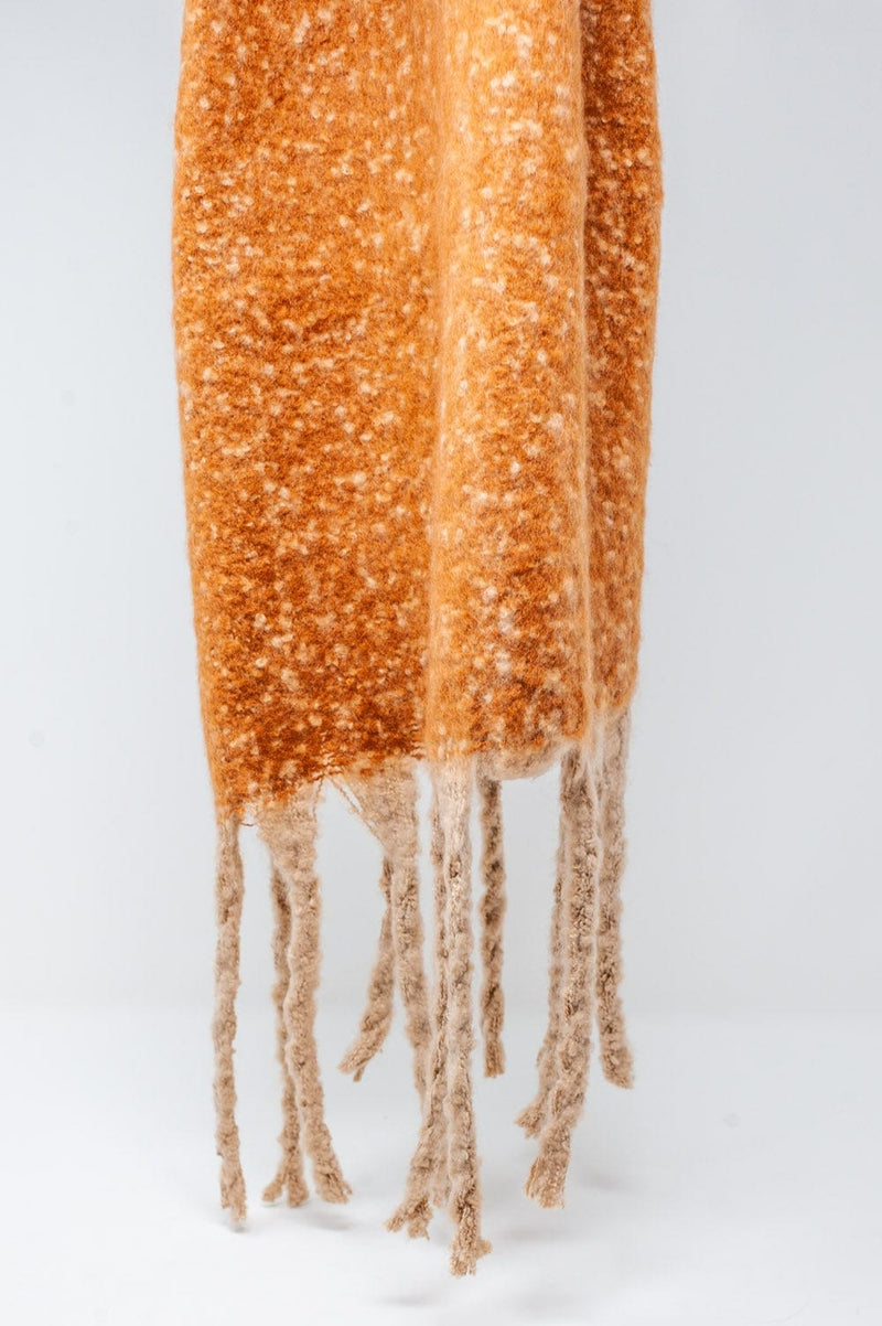 Q2 Women's Scarves, Wraps, & Gloves One Size / Beige / China Fluffy Tassel Scarf in Beige