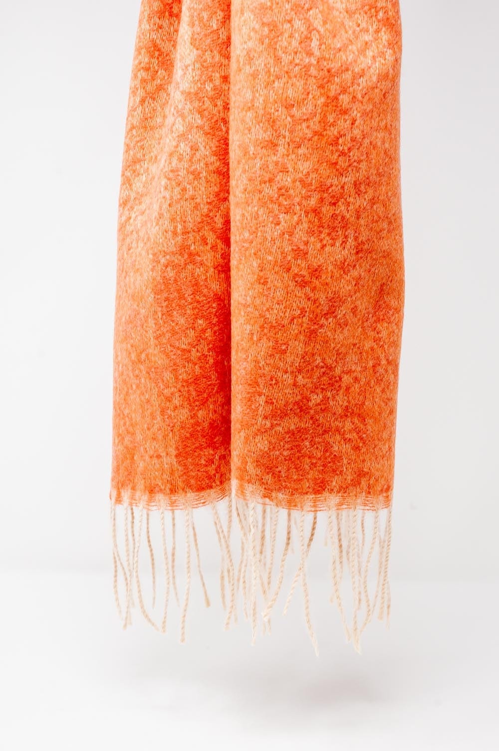 Q2 Women's Scarves, Wraps, & Gloves One Size / Orange / China Orange Snake Print Scarf with Bangs