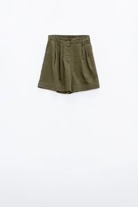 Q2 Women's Shorts Khaki Shorts With Pockets And Elastic Waist