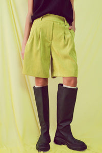 Q2 Women's Shorts Longline Short in Lime Cord