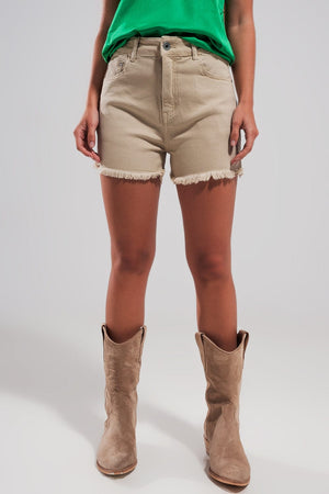 Q2 Women's Shorts Shorts In Beige