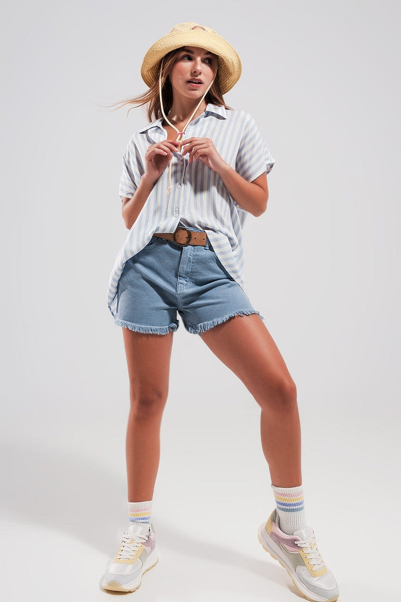 Q2 Women's Shorts Shorts In In Pale Blue