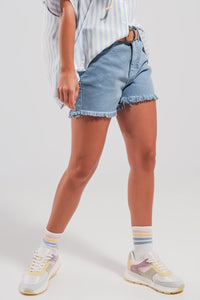 Q2 Women's Shorts Shorts In In Pale Blue