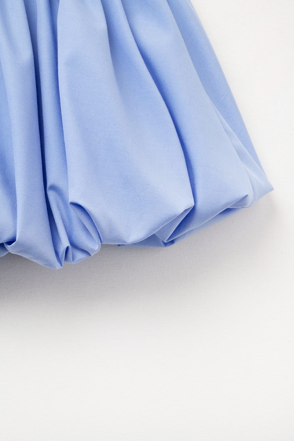 Q2 Women's Skirt Blue Poplin Balloon Miniskirt