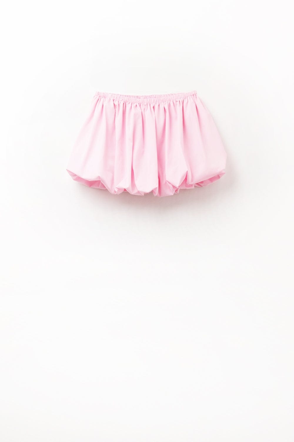Q2 Women's Skirt Pink Poplin Balloon Miniskirt