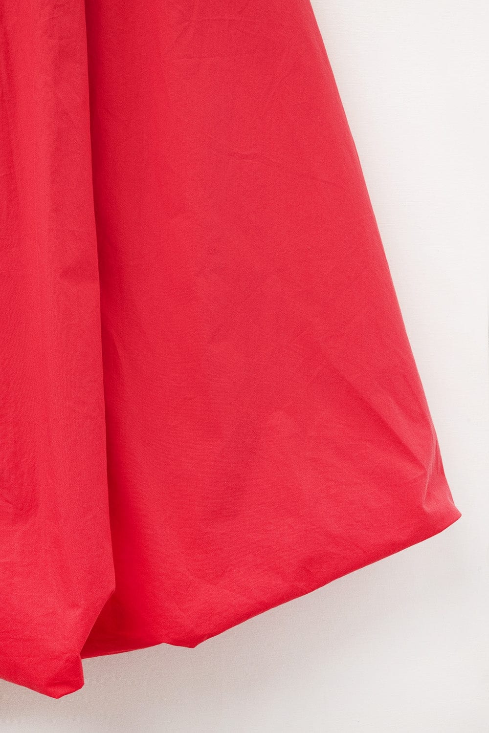 Q2 Women's Skirt Red Mini Bubble Skirt In Poplin Fabric