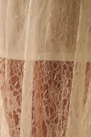 Q2 Women's Skirt White Maxi Lace Skirt With Sequin Detail
