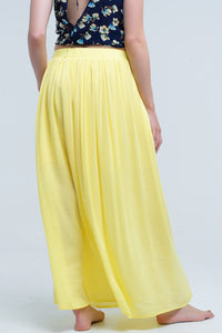 Q2 Women's Skirt Yellow maxi skirt with pockets