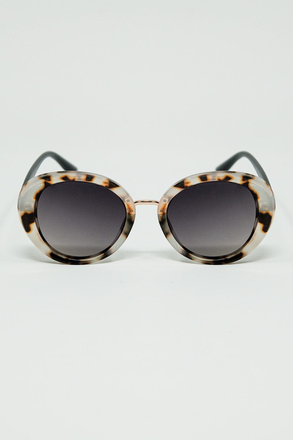 Q2 Women's Sunglasses One Size / Beige Beige Sunset Spot Oval Shaped Sunglasses