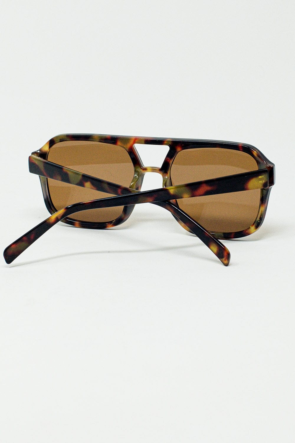 Q2 Women's Sunglasses One Size / Brown 70´S Aviator Sunglasses In Tortoise Shell